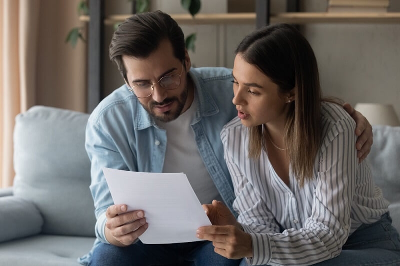 young couple planning on strategies for savings