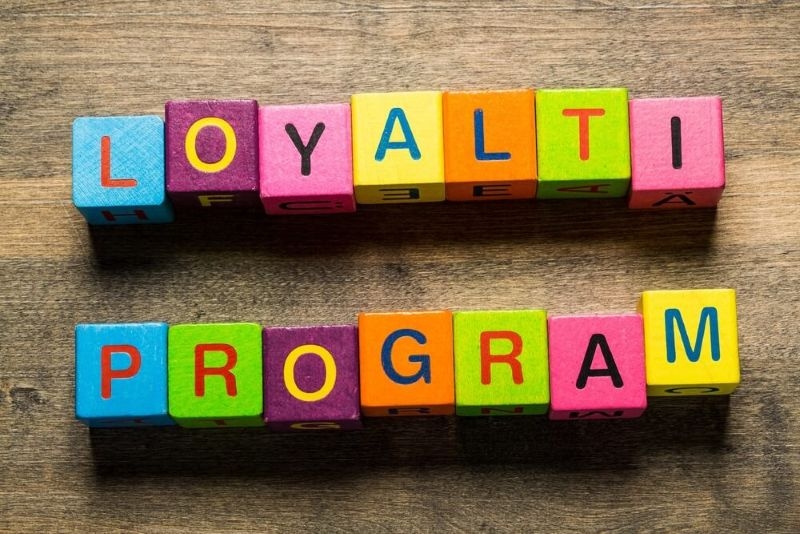 loyalty program text on colorful blocks