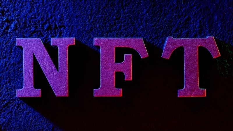 Text NFT on dark background