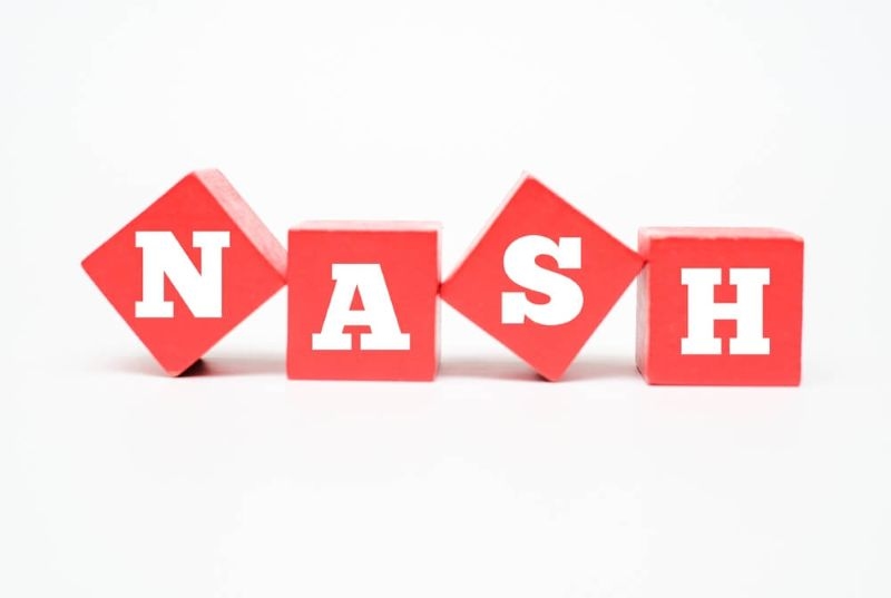 coloured wooden cubes with text NASH meaning Nonalcoholic Steatohepatitis