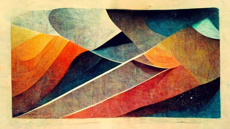 Beautiful abstract expressionism art painting
