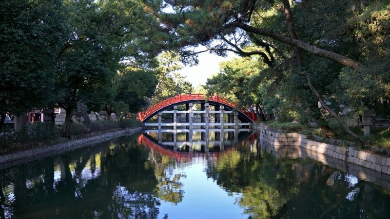 Sumiyoshi Taisha’s Taikobashi Bridge