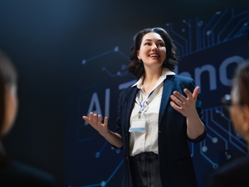 Business leader guiding innovation and digital transformation