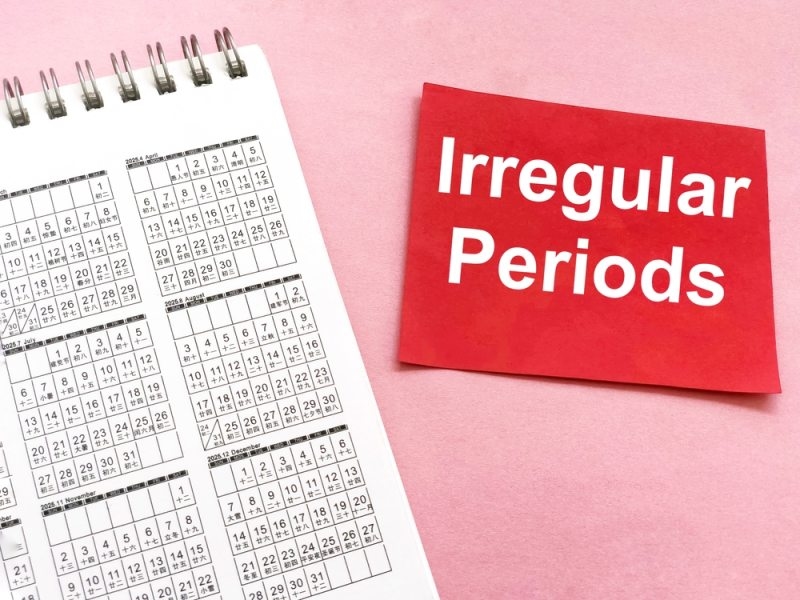 Calendar with the word irregular periods