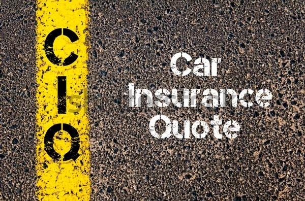 Concept image of Business Acronym CIQ Car Insurance Quote written over road marking yellow paint line.
