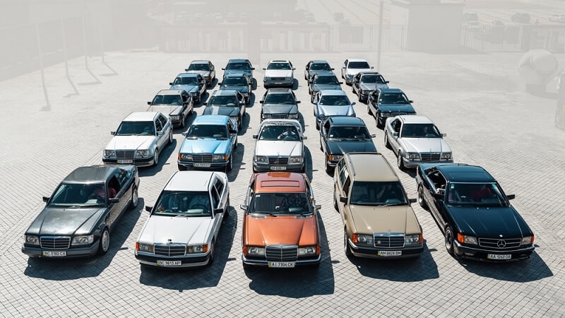 collection of classic cars