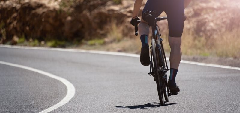 professional cyclist on a road cycling