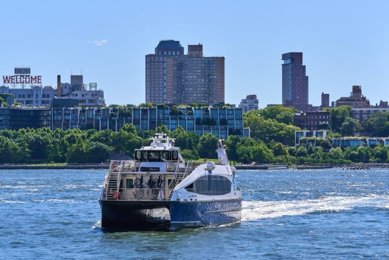 East River Ferry ride at New York City
