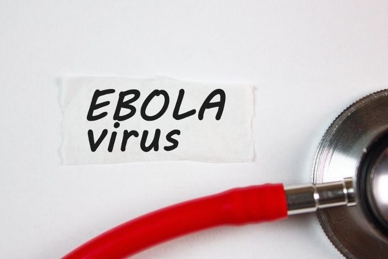 A medical-themed image showing a note labeled “EBOLA virus” beside a red-and-silver stethoscope.