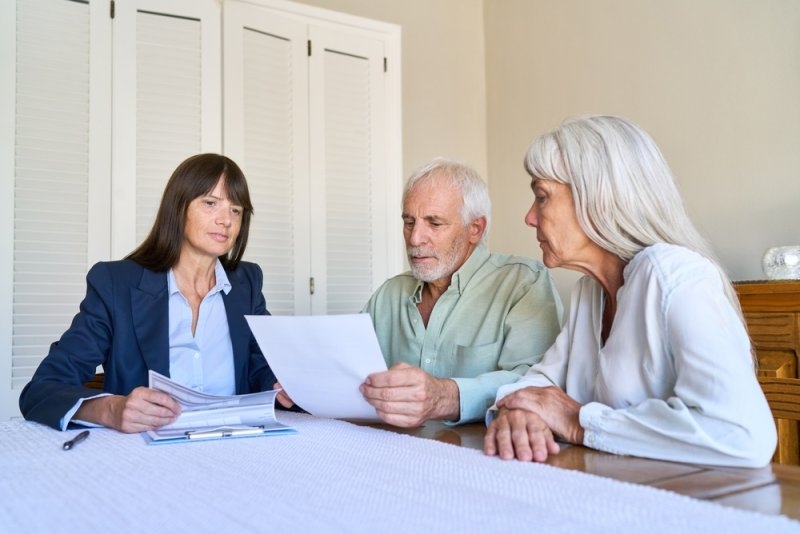 Elderly couple planning their legal path