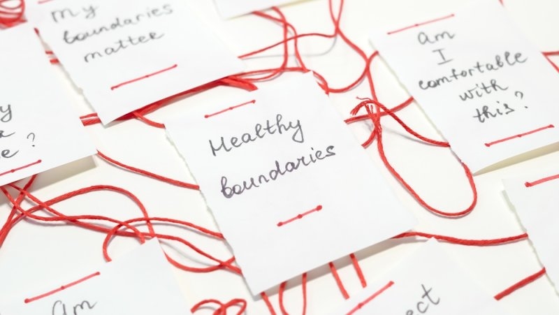 handwritten phrases about healthy boundaries