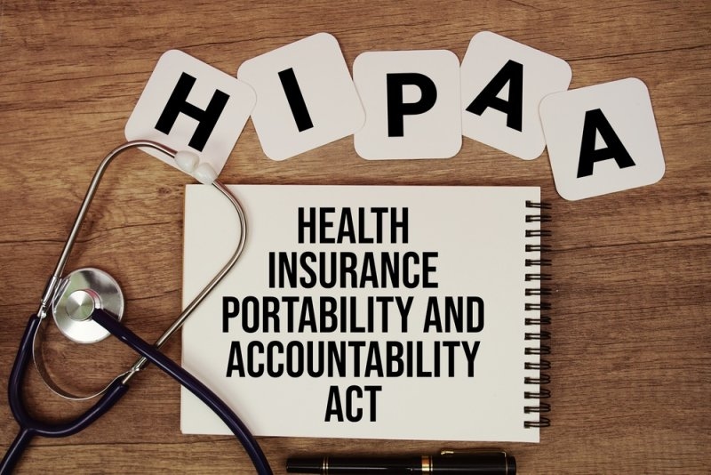 HIPAA written on notebook