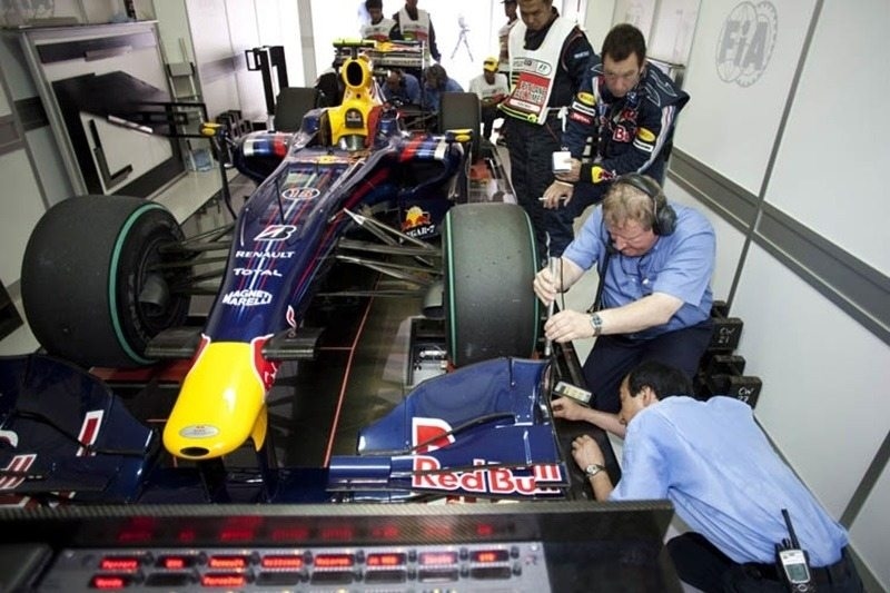 Weighing the F1 Cars