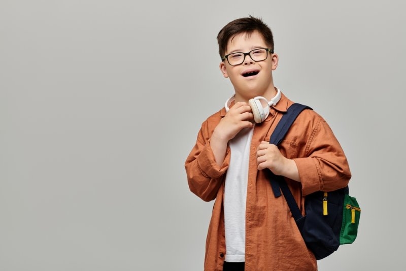 A kid with Down syndrome