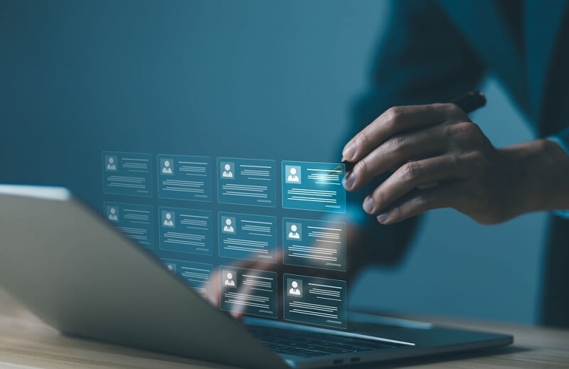 man working on internal linking