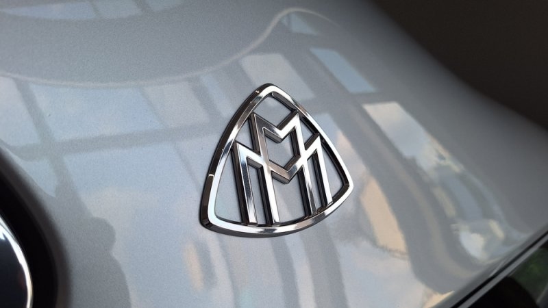 Close up photo of Maybach Logo
