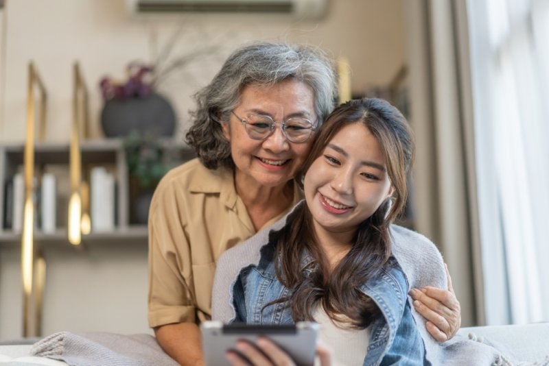 mother and daughter spending quality time together