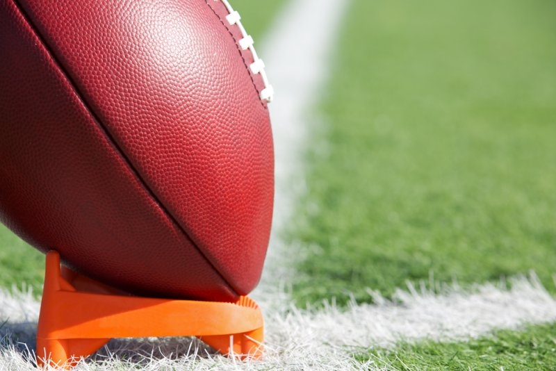 NFL kickoff touchback in the football end zone