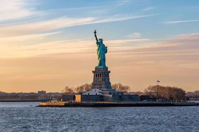 An image of the iconic Statue of Liberty in New York City, USA