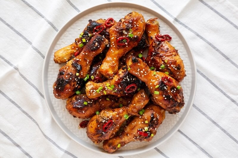 orange chicken pieces