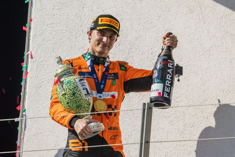 Oscar Piastri on the podium of Hungary Grand Prix