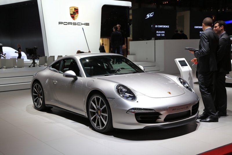 Porsche 911 Carrera 4s car on display