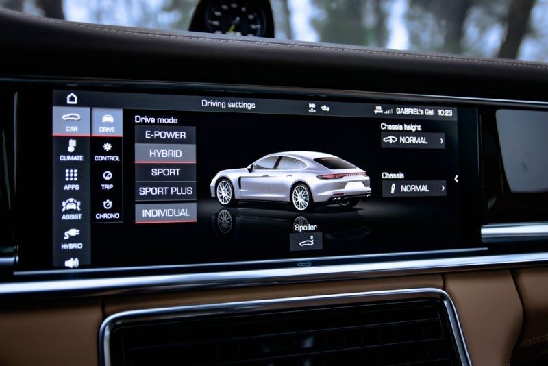 Porsche Panamera 4S e-hybrid infotainment screen