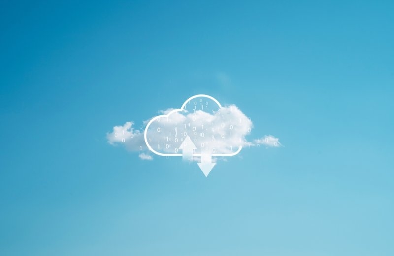 Cloud with upload and download arrows