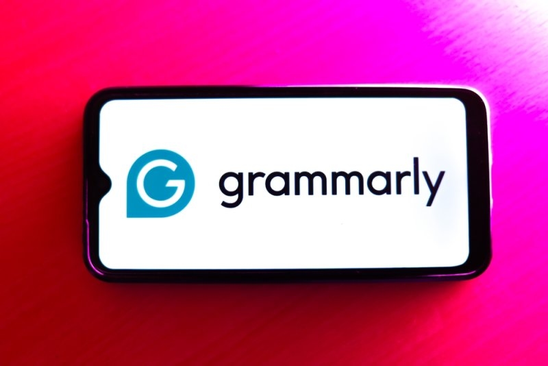 Grammarly Application logo on a mobile phone screen