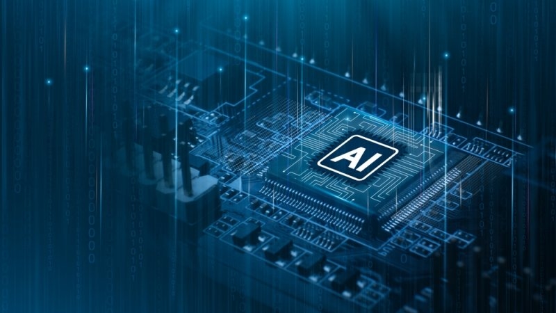 Ai microchip in a circuit