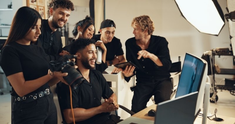 photography team backstage