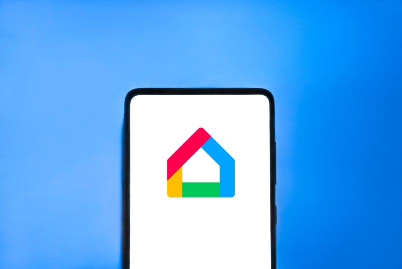 Google home application logo on a mobile phone screen