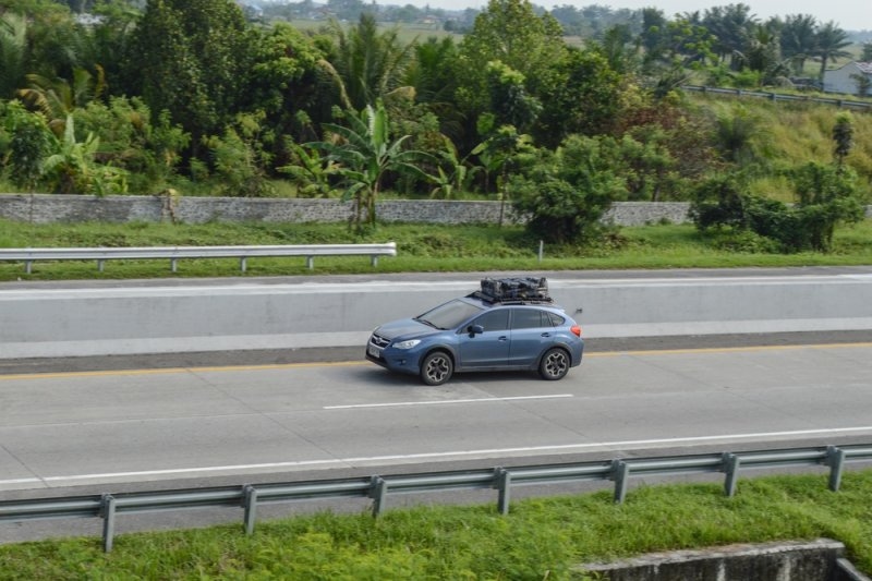 A Subaru XV Crosstrek on the road