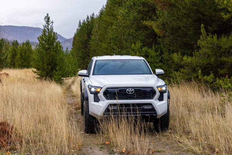 Toyota Tacoma TRD Pro driving on an off-road trail