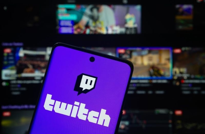 Twitch app on mobile with logo