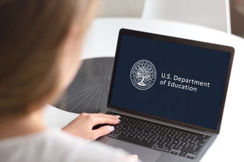 Guilherand-Granges, France - July 15, 2025. U.S. Department of Education: U.S. federal agency promoting educational excellence, overseeing financial aid, and ensuring equal access to education