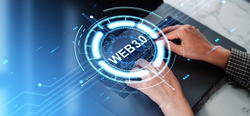 man working on web 3