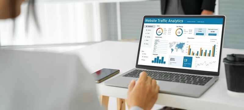 man using professional website traffic too;