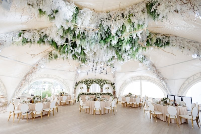 Wedding venue floral decorations